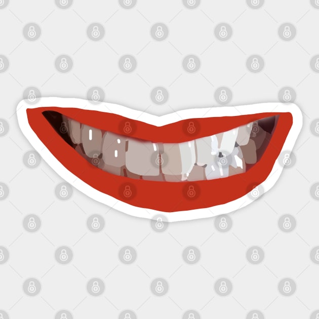 Reds Lips Smile Sticker by ellenhenryart